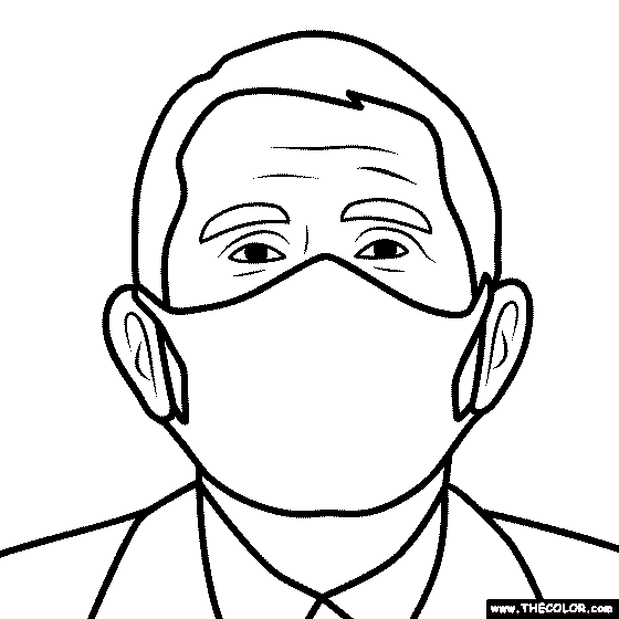 Anthony Fauci Coloring Page