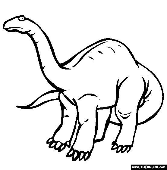 Easy How to Draw a Dinosaur Tutorial and Dinosaur Coloring Page