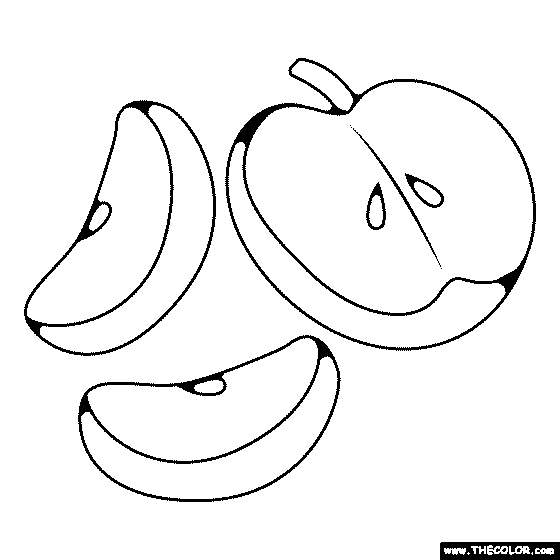 Apple Slices Coloring Page