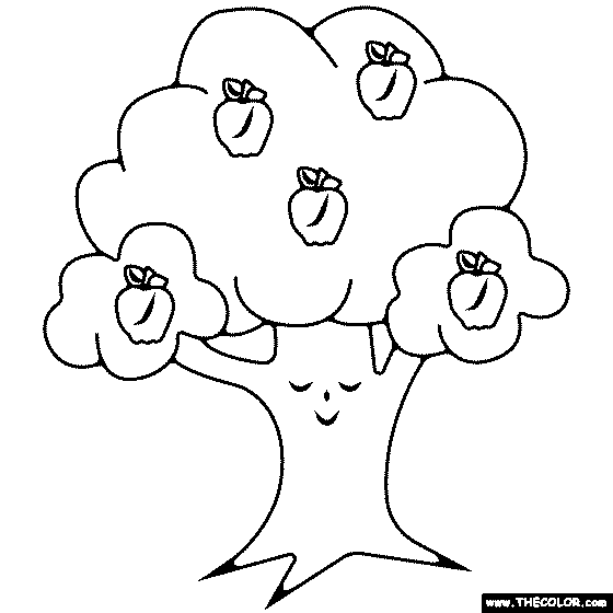 Apple Tree Coloring Page