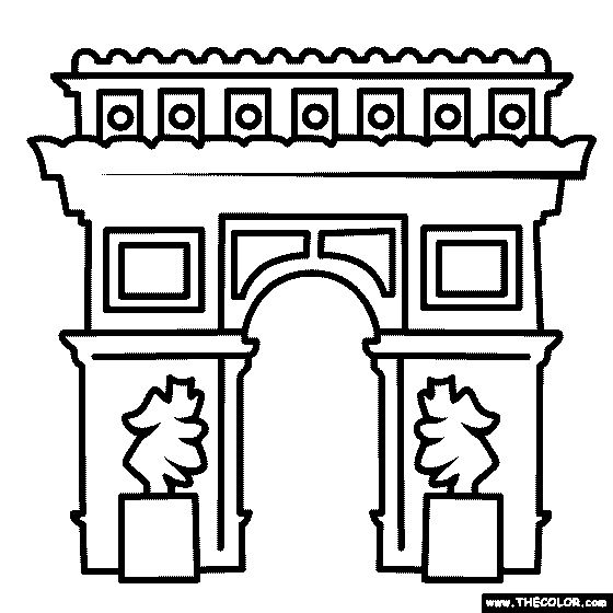 Arc de Triomphe Coloring Page
