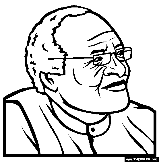 Archbishop Desmond Tutu Coloring Page