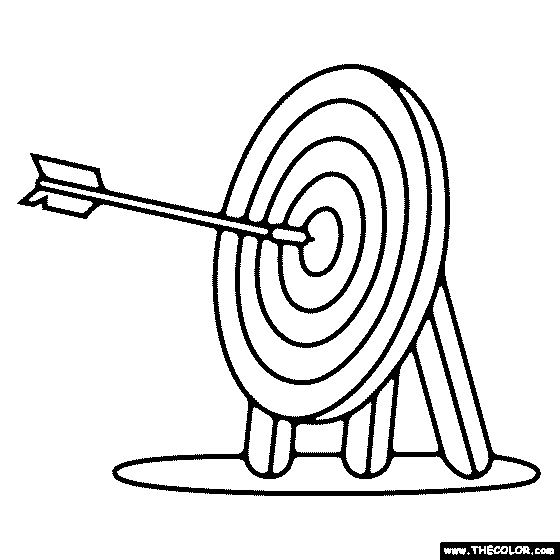 Archery Target Coloring Page