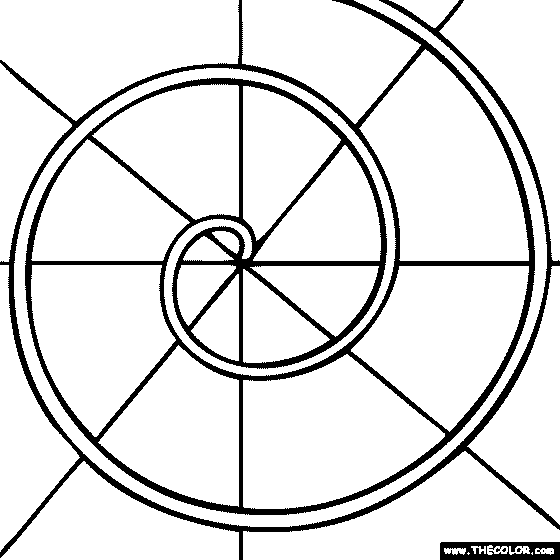 Archimedean Spiral Coloring Page | color Shapes