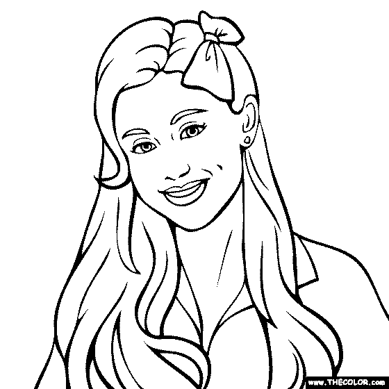 Ariana Grande Coloring Page