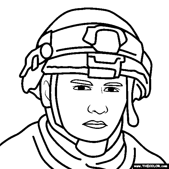 Army Soldier Coloring Page