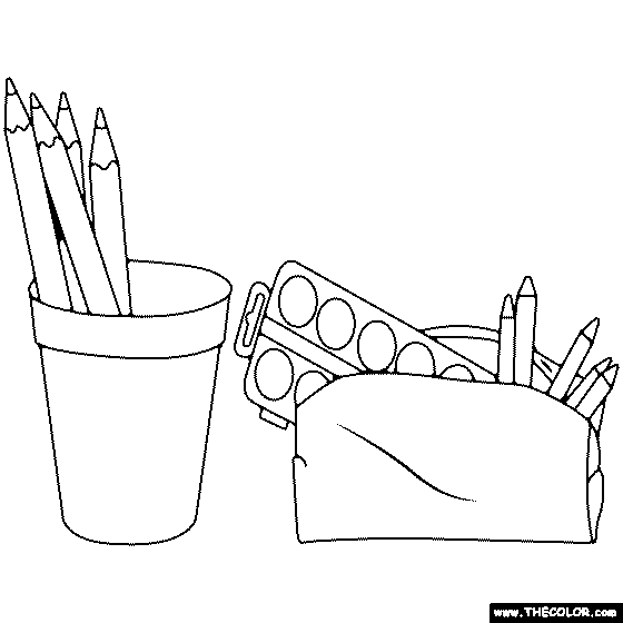 Art Supplies Coloring Page Art Supplies Coloring Page