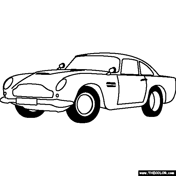 Aston Martin DB5 1963 Coloring Page