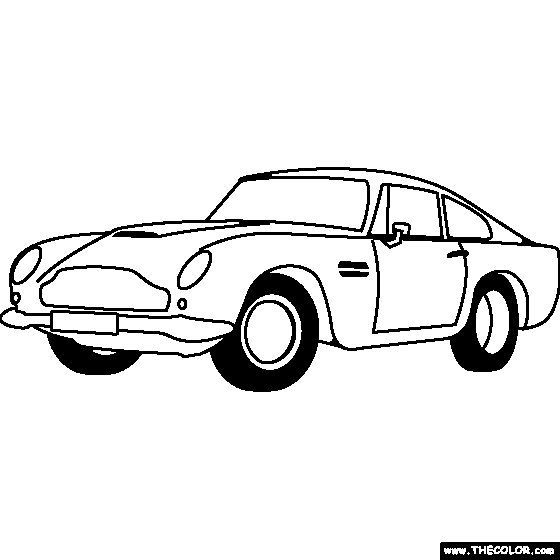 Aston Martin DB6 1966 Coloring Page