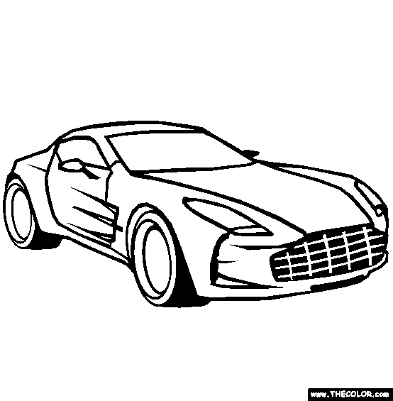 Aston Martin One 77 Online Coloring Page