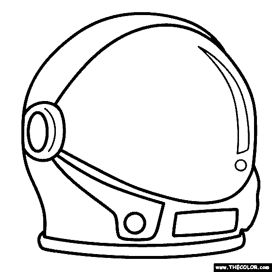 Astronaut Helmet Coloring Page