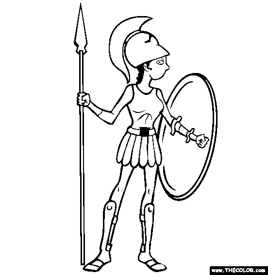 Athena Coloring Page