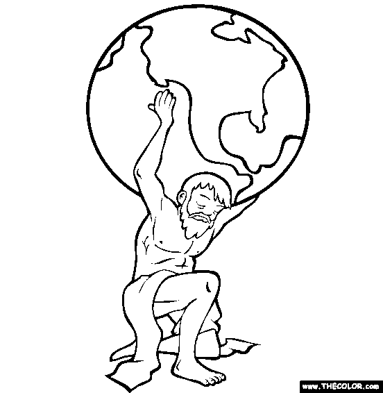 Atlas Coloring Page