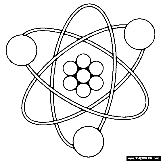 Atom Coloring Page
