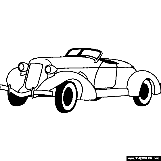Auburn 851 Boattail Speedster Coloring Page