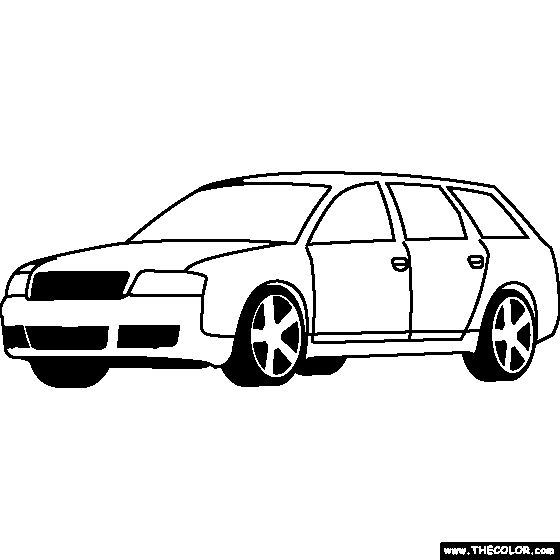 Audi RS6 Avant Plus Coloring Page