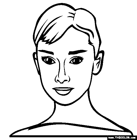 Audrey Hepburn Coloring Page