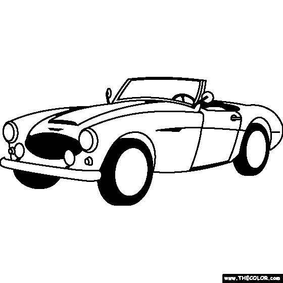 Austin Healey 100 Coloring Page