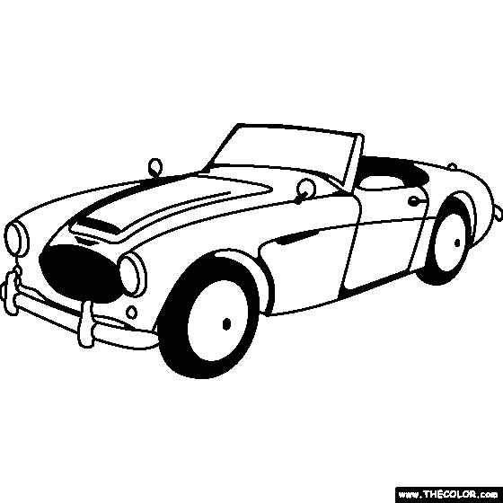 Austin Healey 3000 1959 Coloring Page