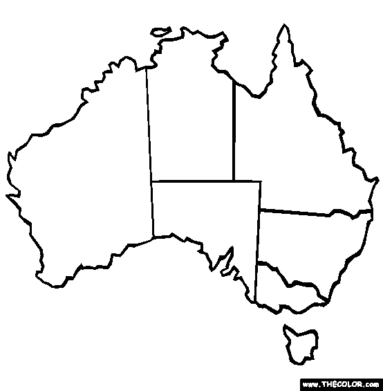 Australia Coloring Page