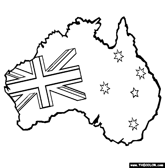Australian Map Coloring Page