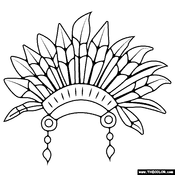 Aztec Headdress Coloring Page