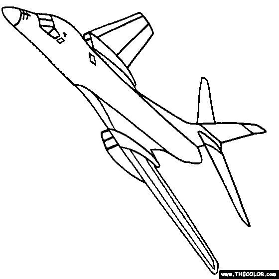 B-1 Lancer Supersonic Strategic Bomber Coloring 
