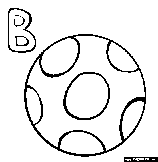 The Uppercase Letter B Alphabet Coloring Page