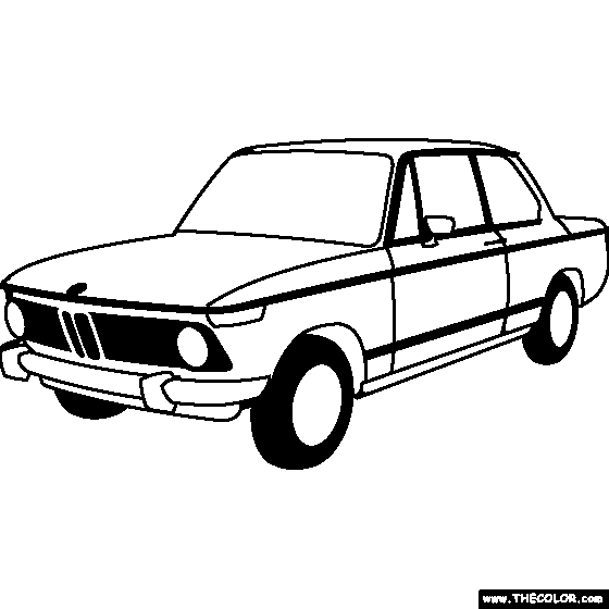 BMW 2002 1968 Coloring Page