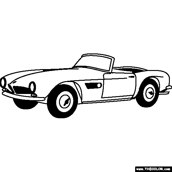 BMW 507 1956 Coloring Page