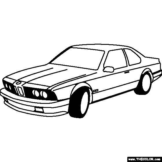 BMW 635 CSi Coloring Page