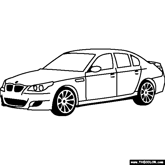 BMW M5 Coloring Page