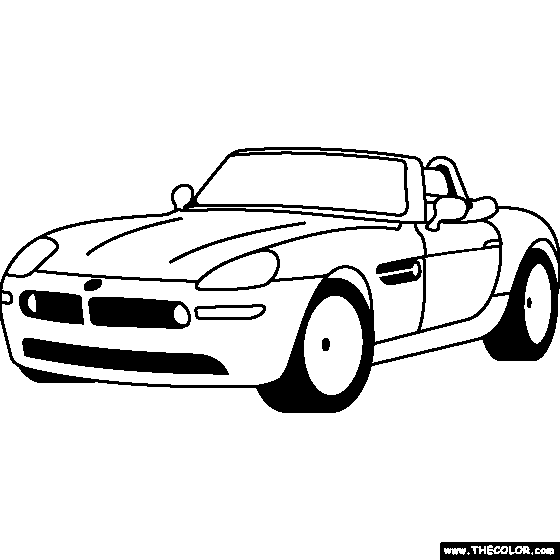 BMW Z8 1999 Coloring Page