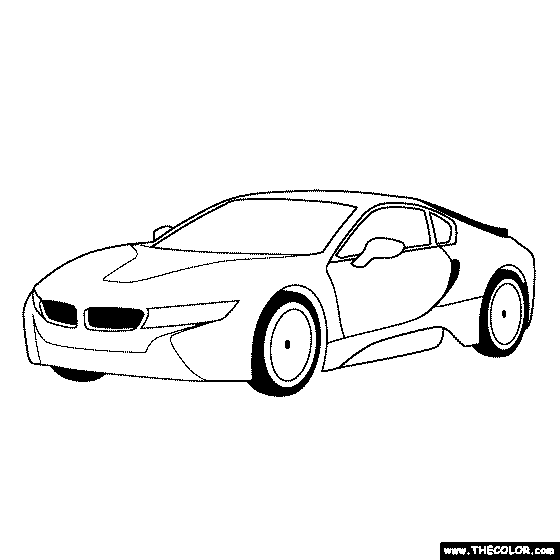 BMW i8 Coloring Page