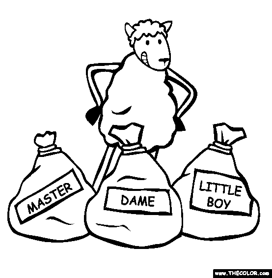 Baa Baa Black Sheep Coloring Page