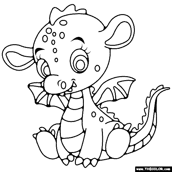 Baby Dragon Coloring Page