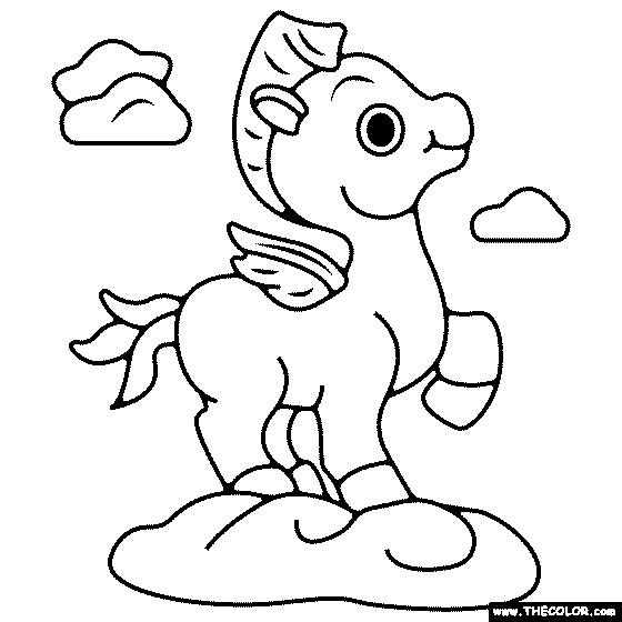 Baby Pegasus Coloring Page