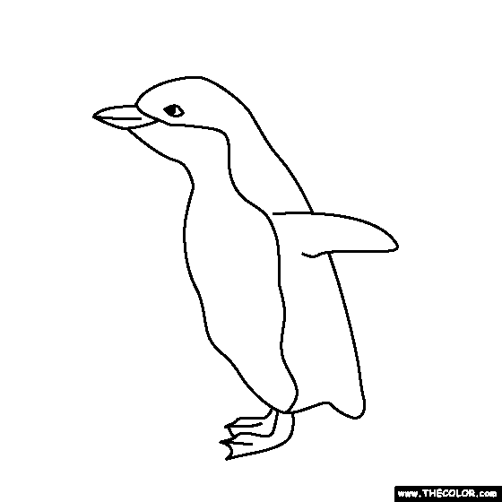 Penguin Online Coloring Pages | TheColor.com