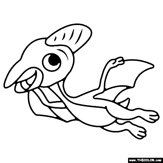Baby Pterodactyl Coloring Page