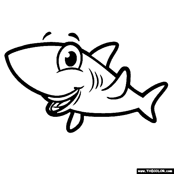 Baby shark Coloring Page