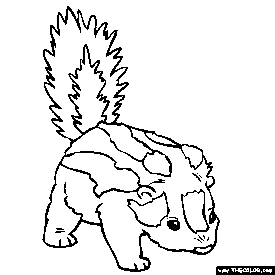 Baby Skunk Coloring Page