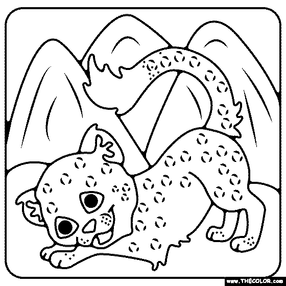 Baby Snow Leopard Coloring Page