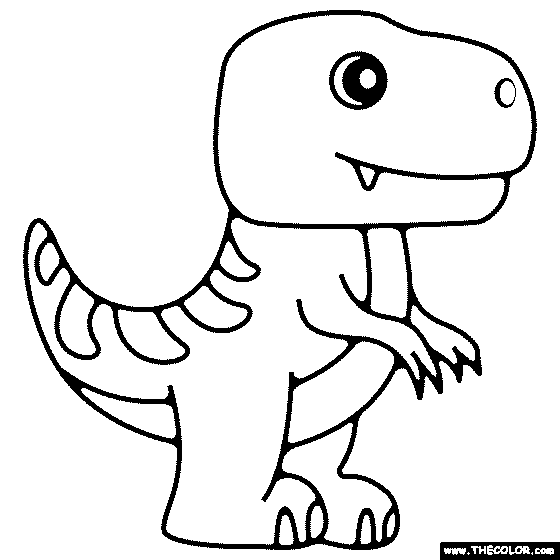 Baby T-Rex Coloring Page