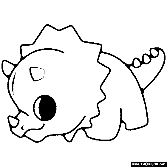 Baby Triceratops Coloring Page