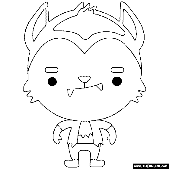 Baby Werewolf Coloring Page