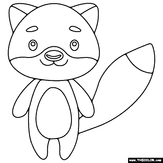 Baby Wolf Coloring Page