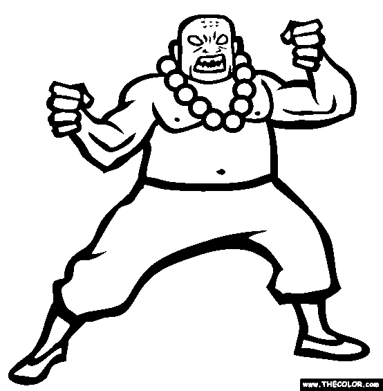 Bad Monk Coloring Page