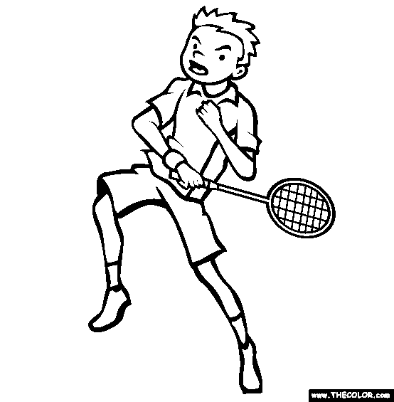 Badminton Coloring Page
