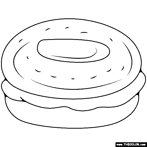 Bagel Coloring Page