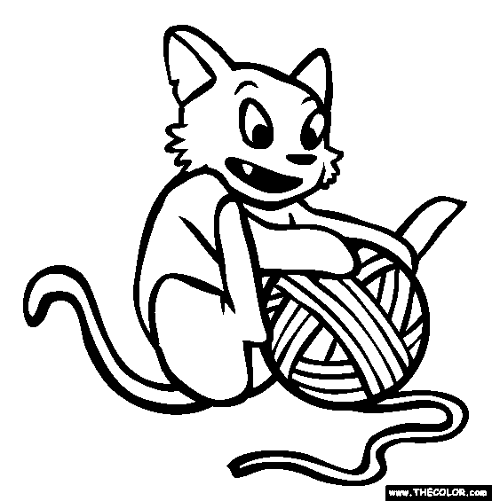 Ball Of Yarn Coloring Page